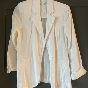 Level 99 White Linen Blazer